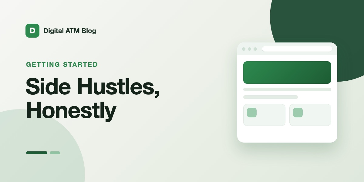 Illustrated cover: Side Hustles, Honestly